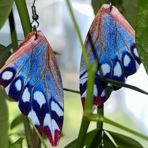New Butterfly Wing Earrings Blue Red🦋